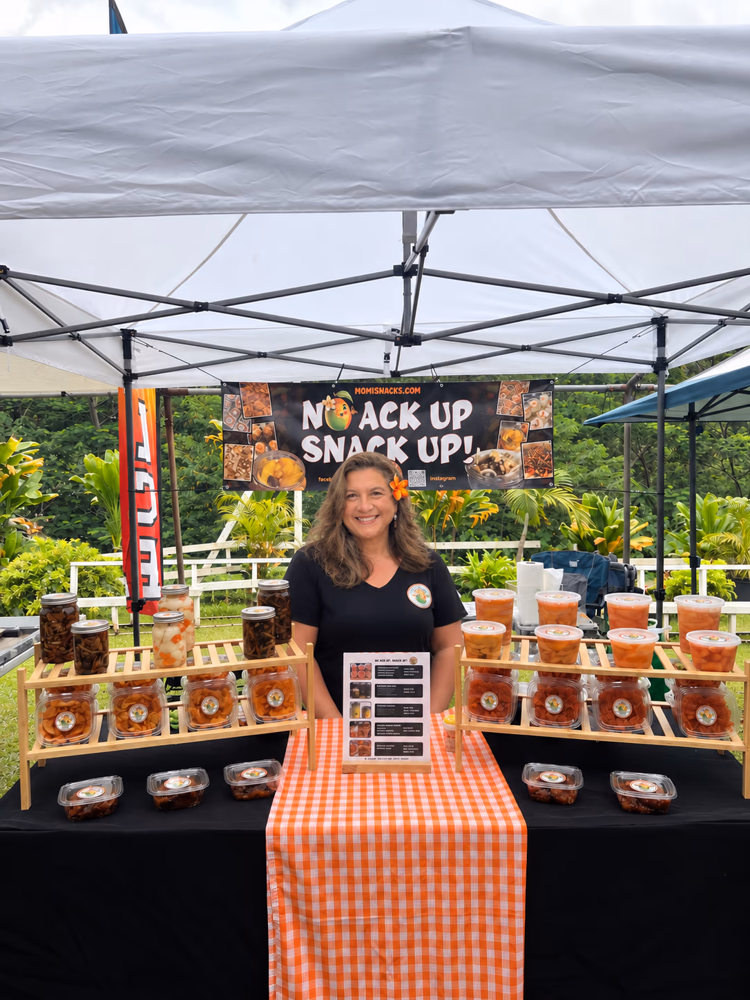 Momi at a local farmers market pop-up